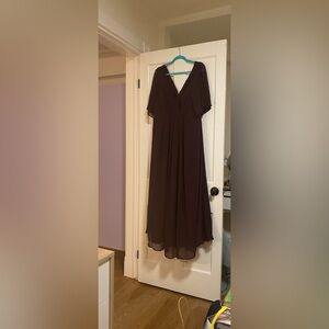 Floor length chiffon dress